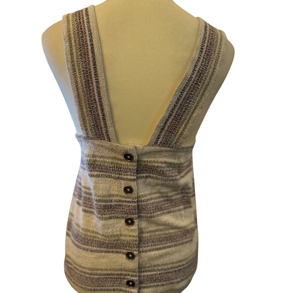 Madewell Striped Button-Back Tank Top, Women's, Sz Medium, Boho Festival Summer - Picture 6 of 7